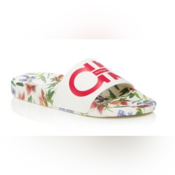 NIB SALVATORE FERRAGAMO Women's Groove FLW cm Pool Slide Sandals